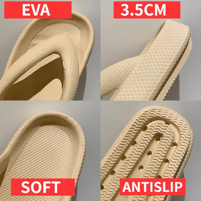 EVA Soft Platform Comfy Thick Soled Flip Flops